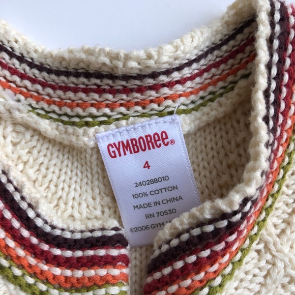 Gymboree Girls Toggle Button Striped Cardigan 4T - Picture 6 of 7
